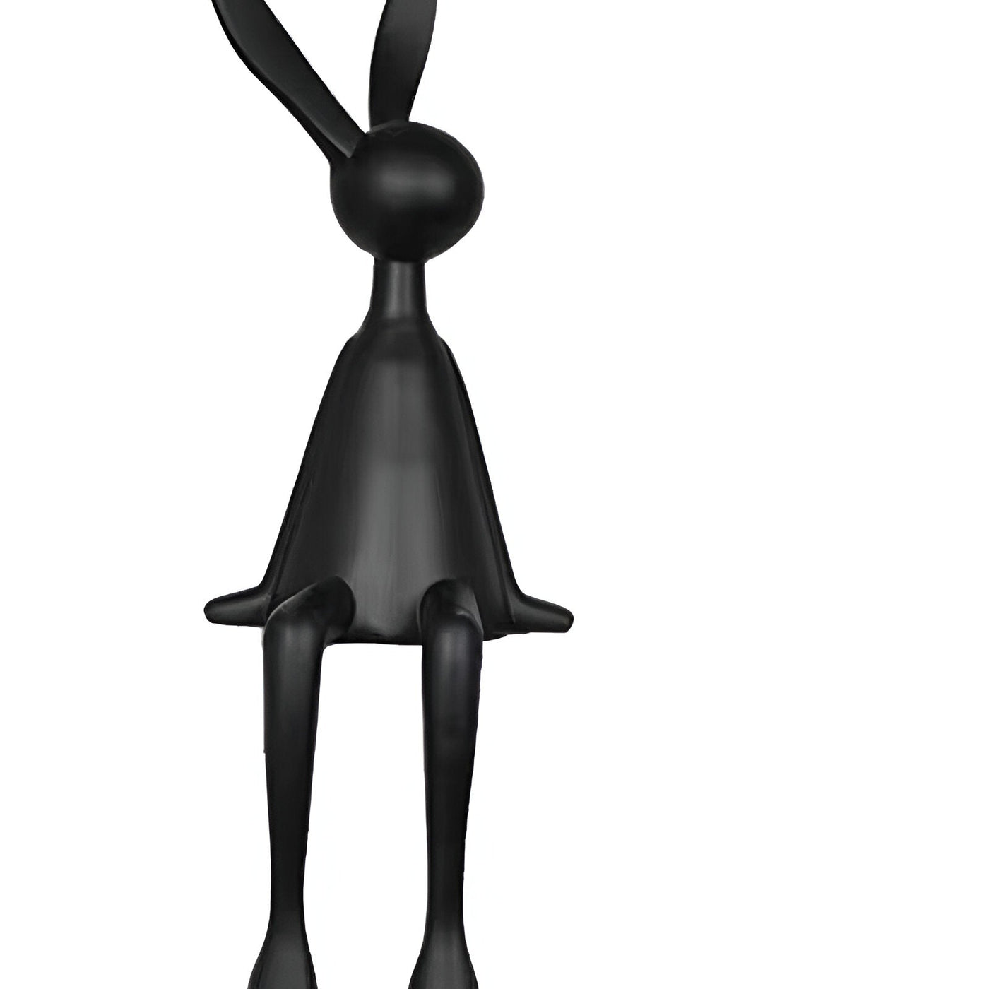 ResinLux Påskehare | Moderne Sort/Hvid/Blå Hare Siddende | Vanero