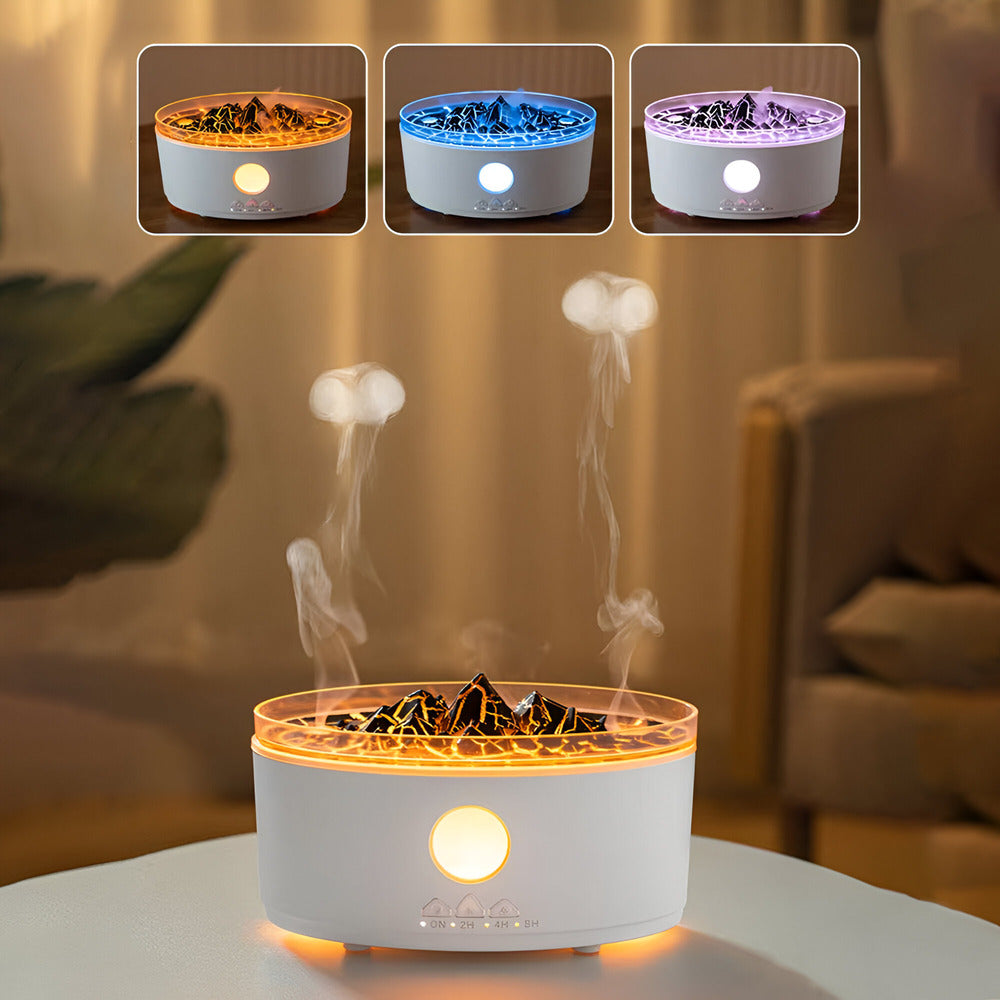 Ultralyd Meduse-Inspireret Aroma Diffuser og Luftfugter | Vulkanflamme Design | Vanero