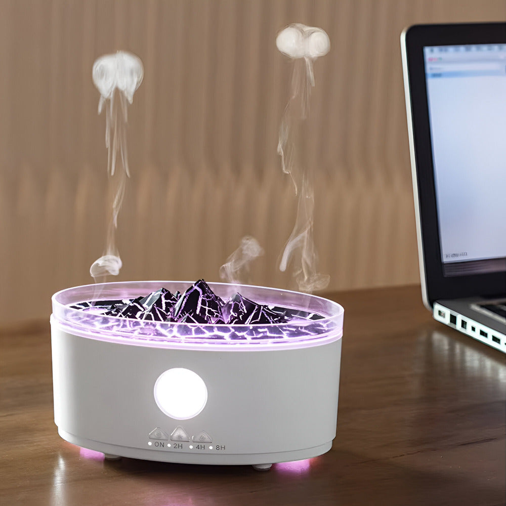 Ultralyd Meduse-Inspireret Aroma Diffuser og Luftfugter | Vulkanflamme Design | Vanero