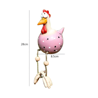 Storøjet Hønse Statue | Vejrbestandig Harz Håndværk - Hane Have Statue | Vanero