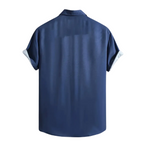 Herreskjorte Polyester | Regular Fit Kortærmet Skjorte | Let Design til Hverdagsbrug & Fritidsaktiviteter | Vanero