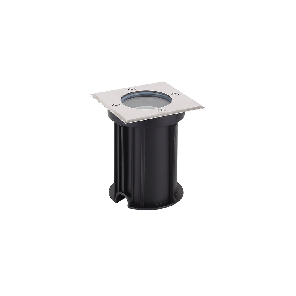 Firkantet GU10 Jordspot IP67 Design | Aluminium Rustfrit Stål Udendørs Armatur | Have Sti Indkørsel & Terrassebelysning | Vanero