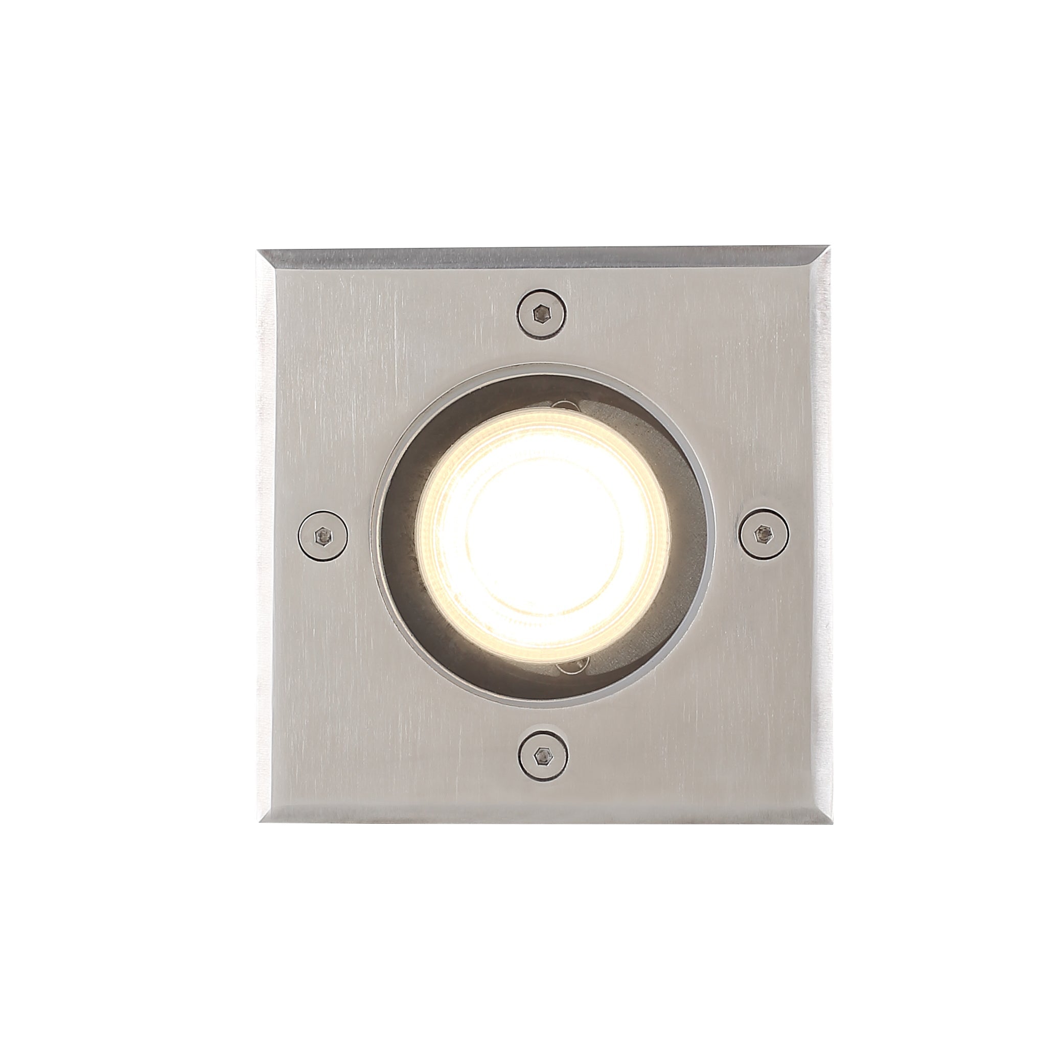 Firkantet GU10 Jordspot IP67 Design | Aluminium Rustfrit Stål Udendørs Armatur | Have Sti Indkørsel & Terrassebelysning | Vanero