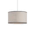 Pendellampe Med Flettet Naturfiberskærm | Ø40 cm E27 Kompatibel Loftlampe | Indendørs Belysning Til Spisestuer Og Opholdsrum | Vanero