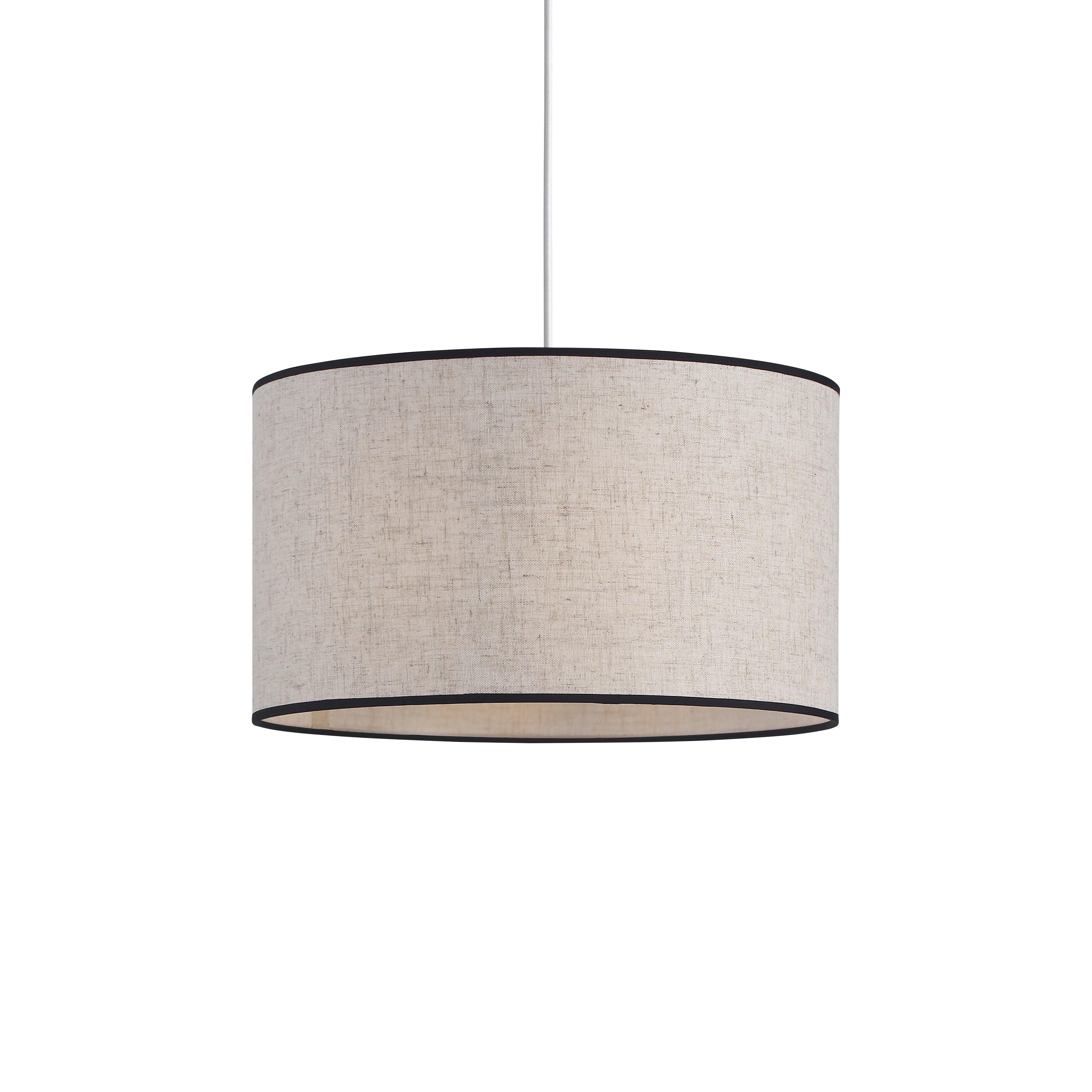Pendellampe Med Flettet Naturfiberskærm | Ø40 cm E27 Kompatibel Loftlampe | Indendørs Belysning Til Spisestuer Og Opholdsrum | Vanero