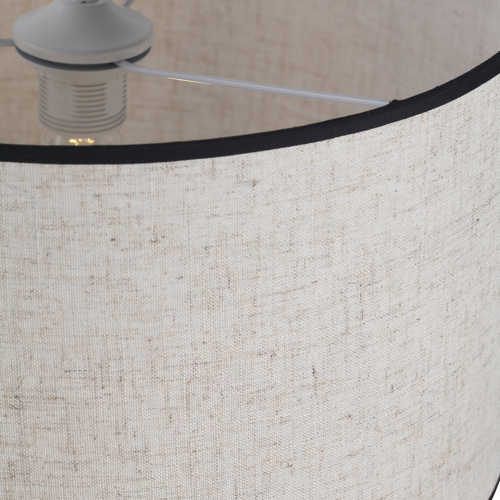 Pendellampe Med Flettet Naturfiberskærm | Ø40 cm E27 Kompatibel Loftlampe | Indendørs Belysning Til Spisestuer Og Opholdsrum | Vanero