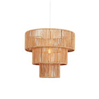 Pendellampe Ø40 cm Med Flettet Skærm | Design Med Justerbar Ophængskabel | Indendørs Loftbelysning Til Spisestuer Og Stuer | Vanero