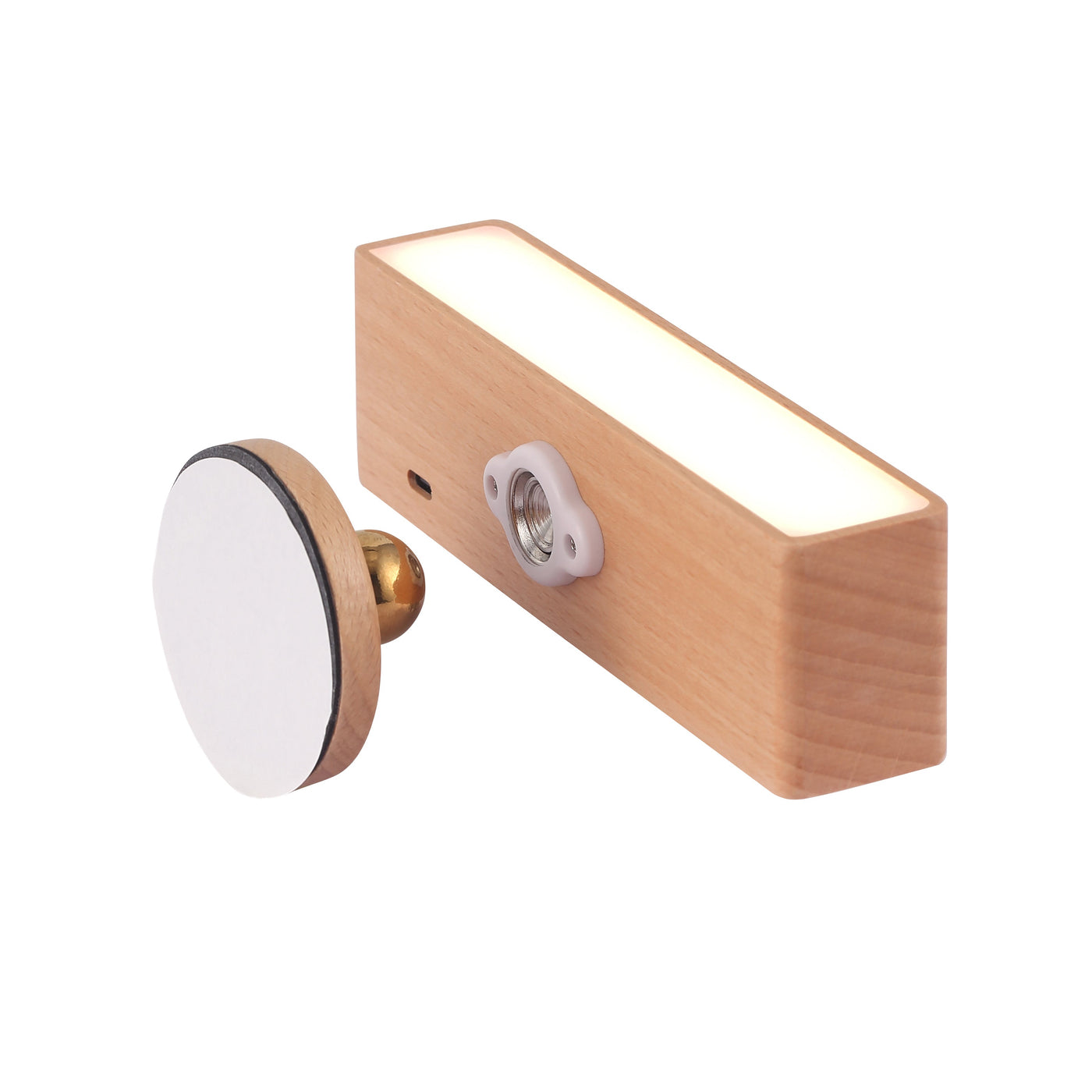 Berk Trådløs Væglampe | Lyst Birketræ | Vanero