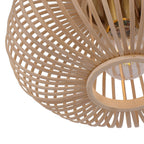 Loftlampe Med Flettet Bambusskærm | Ø45 cm Naturfiber Konstruktion | E27 Indendørs Belysning Til Stuer Og Spiseområder | Vanero