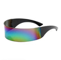 Vintage Rave Glasses Plast & Gummi | Rammefri Solbriller | Farvede Linser til Festivaler Events & Styling | Vanero