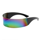 Vintage Rave Glasses Plast & Gummi | Rammefri Solbriller | Farvede Linser til Festivaler Events & Styling | Vanero