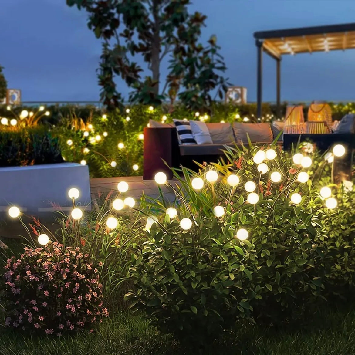 Solcelledrevne LED Ildflue Havelamper | Dekorativ Udendørs Stibelysning Design | Blomsterbede Terrasser & Stemningslys | Vanero