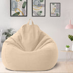 Bean Bag Betræk i Polyester | Siddesækbetræk med | Aftageligt Vaskbart Design | Vanero