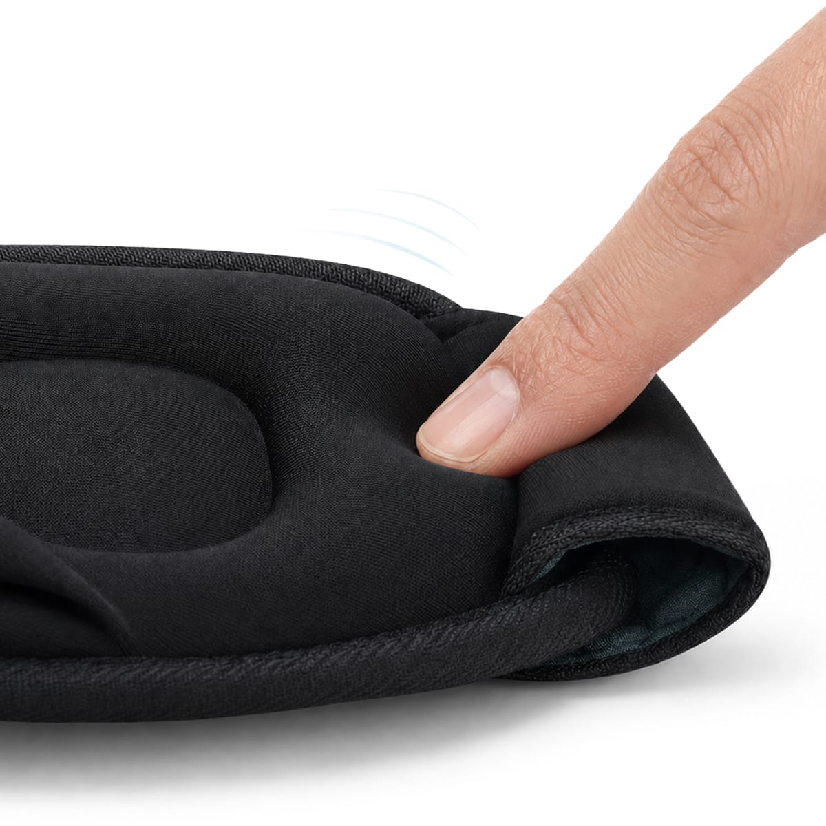 3D-Sovemaske | Polyester & Memory Foam | Kontureret Øjenmaske Med Justerbart Bånd Til Søvn, Hvile & Rejser | Vanero