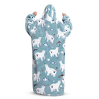 Oversized Tæppepullover Med Hætte | 100 % Polyester-Flanell-Fleece | Langt Bærbart Tæppe Med Stor Frontlomme | Vanero
