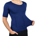 Herre Kompressionsundertrøje | 80 % Nylon & 20 % Spandex | Strækbar Baselayer Med Dyb Rund Hals Til Lag-På-Lag Brug | Vanero