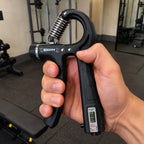 Justerbar Håndtræner | 10–100 kg Modstand & Repetitionsoptæller | Kompakt Grebstræner Med Display Til Fitnessøvelser | Vanero