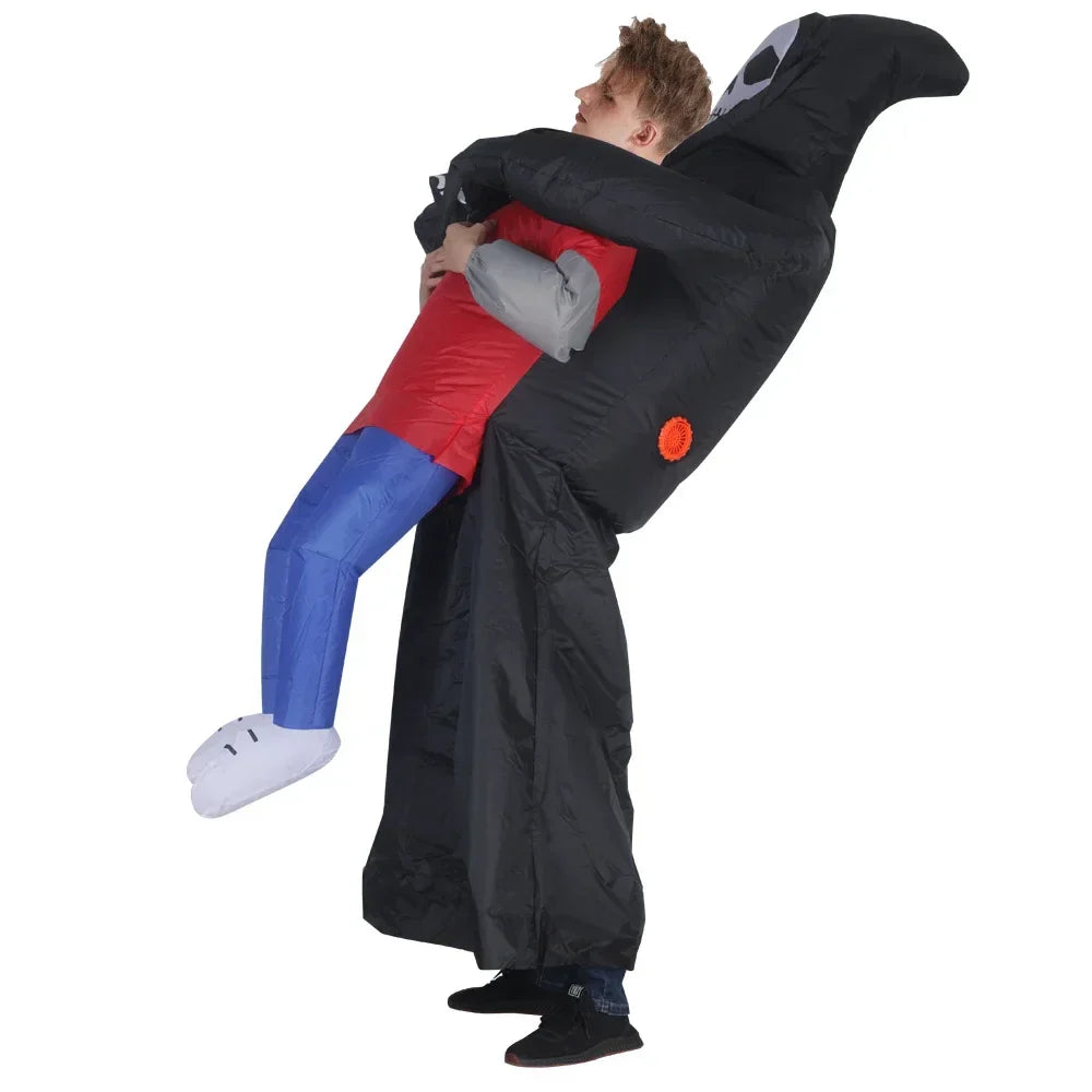 NightShade | Oppusteligt Unisex Kostume Med Sort Kappe & Maske | Vanero