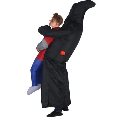 NightShade | Oppusteligt Unisex Kostume Med Sort Kappe & Maske | Vanero