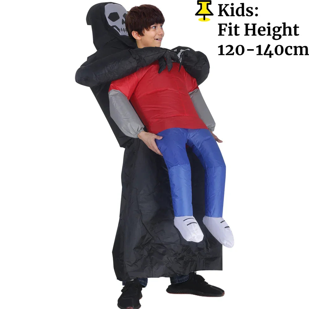 NightShade | Oppusteligt Unisex Kostume Med Sort Kappe & Maske | Vanero