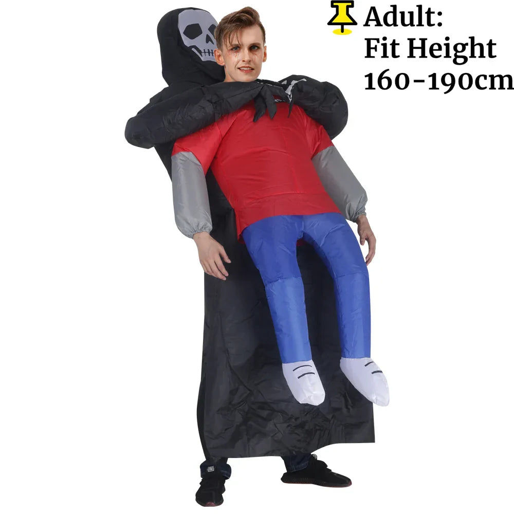 NightShade | Oppusteligt Unisex Kostume Med Sort Kappe & Maske | Vanero