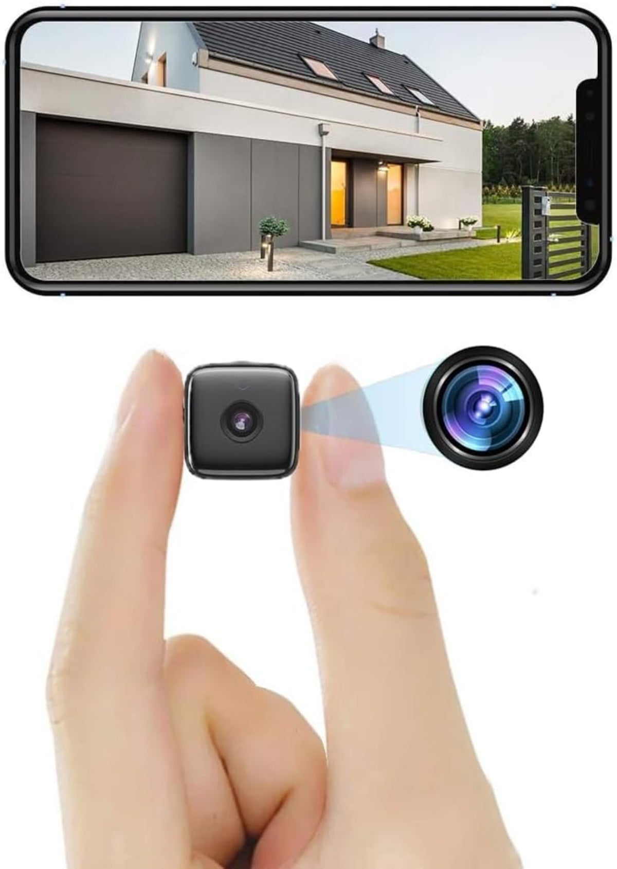 Indendørs Kamera med WiFi | 1080P Full HD & Nattesyn | Bevægelsesdetektion, Livevisning & App-Adgang | Vanero