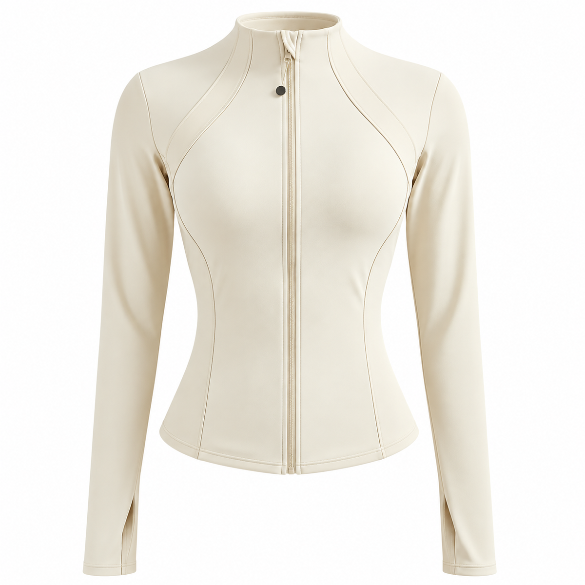 Slim-Fit Sportjakke Til Dame | Polyester & Spandex Med Stretch | Langærmet Zip-Jakke Til Løb, Yoga & Fitness | Vanero