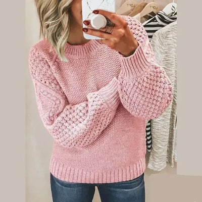 Kayla | Stilfuld Tekstureret Strik-Sweater l Vanero