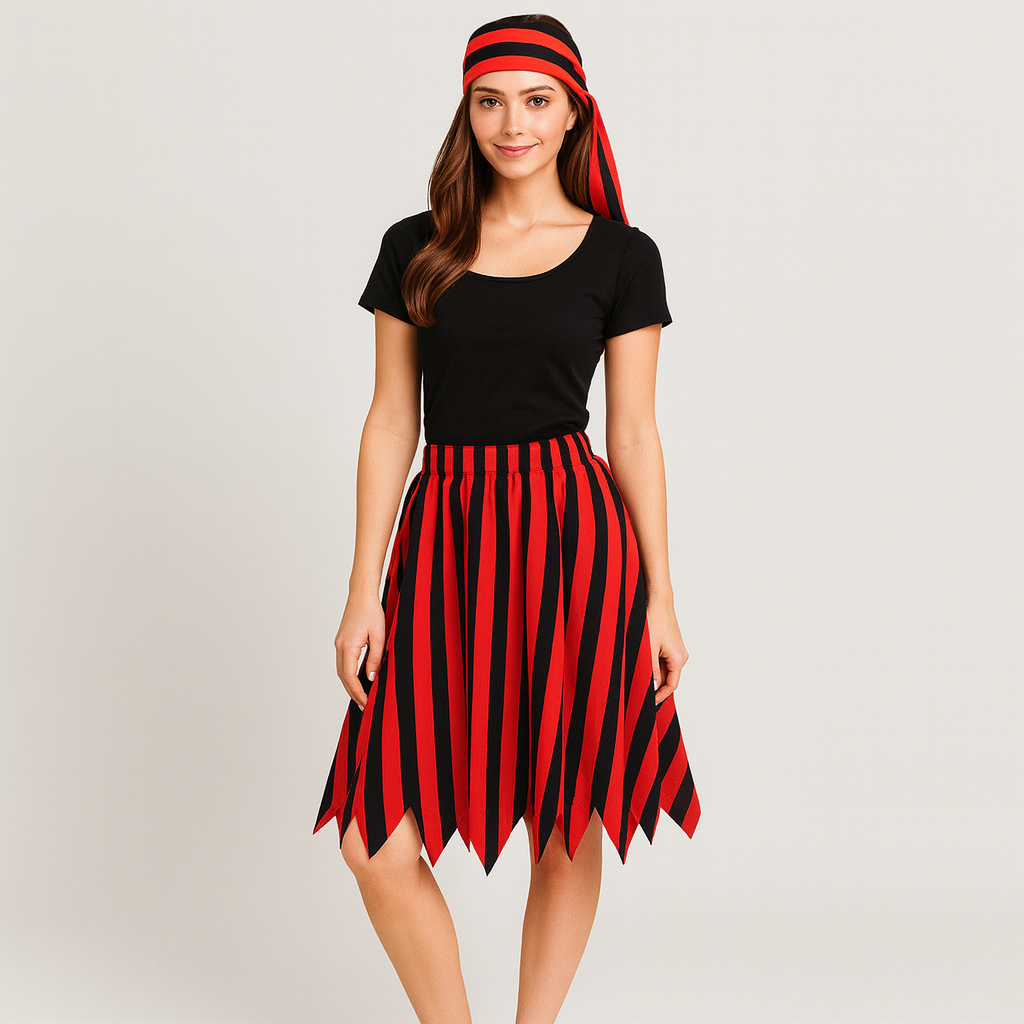 Dame Nederdel Polyblanding | Elastisk Talje Kostumenederdel | Asymmetrisk Kant Til Halloween & Temafester | Vanero