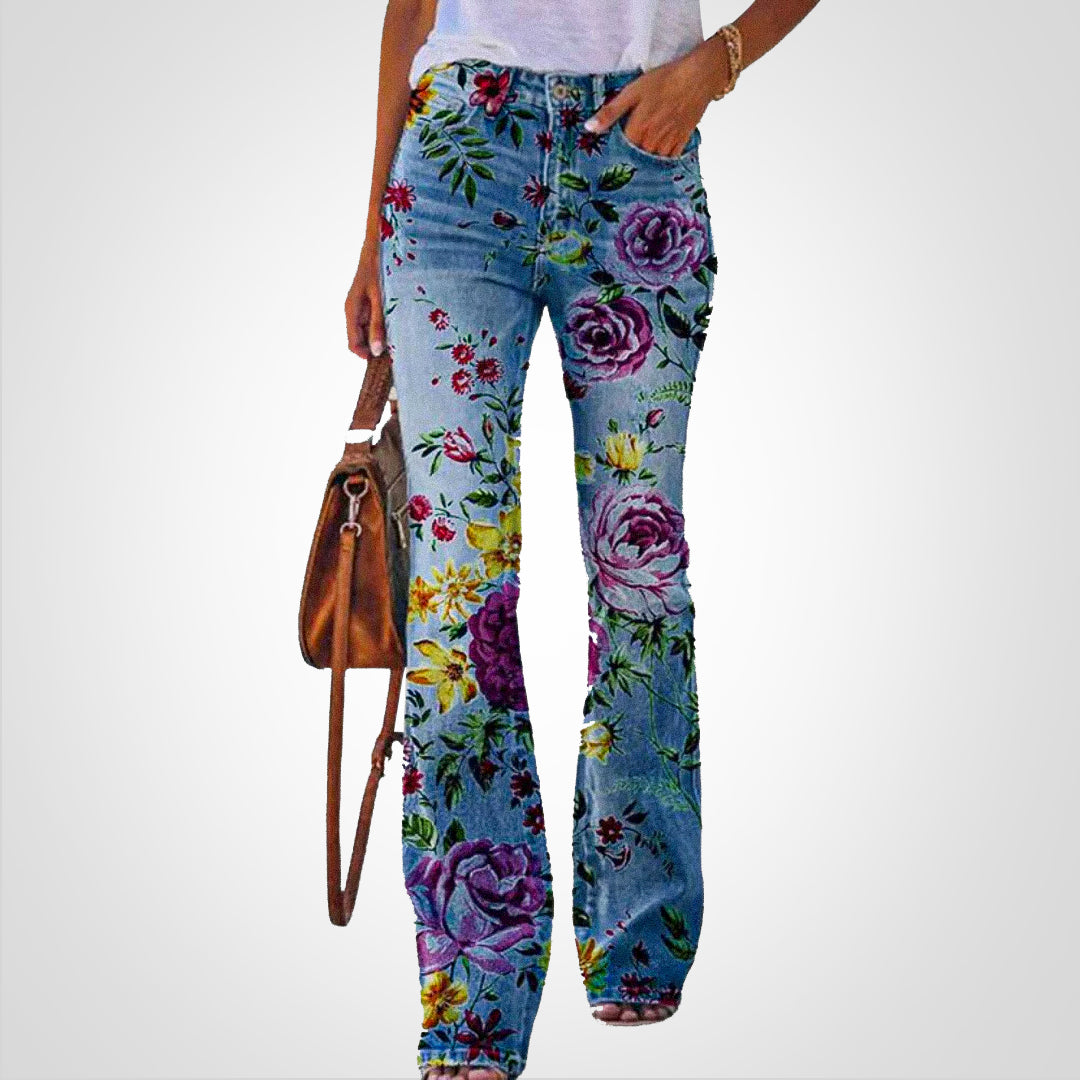 Julia | Denim med blomsterprint l Vanero