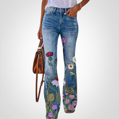 Julia | Denim med blomsterprint l Vanero