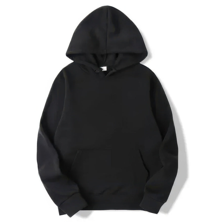 Pullover Hoodie | Justerbar Hætte & Kængurulomme | Langærmet Sweatshirt Med Ribbede Manchetter Til Hverdag & Fritid | Vanero