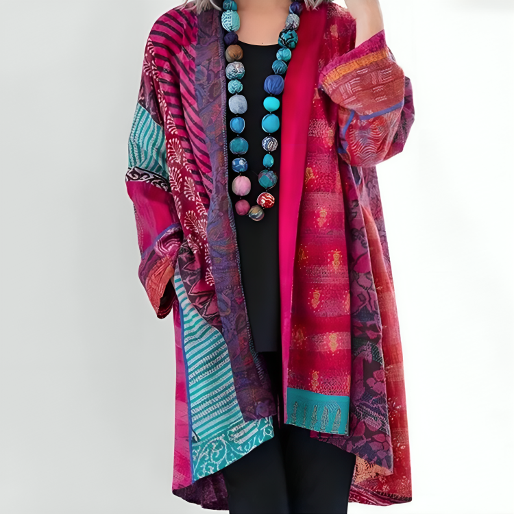 Anita | Bohemisk Kimono med Mønster l Vanero