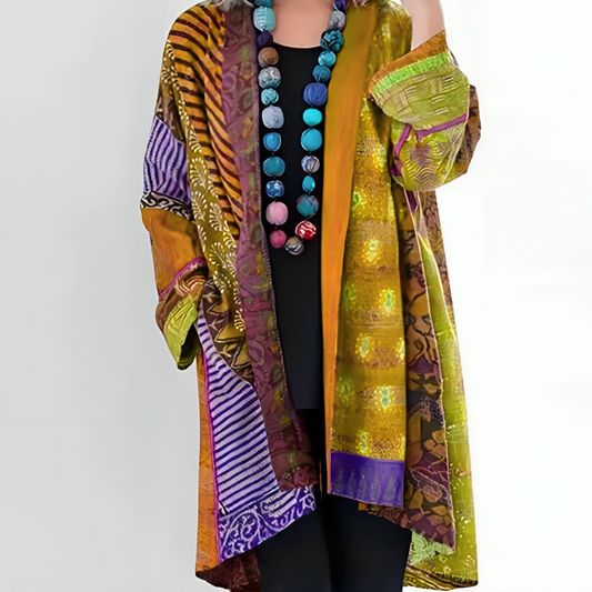 Anita | Bohemisk Kimono med Mønster l Vanero