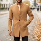 Herre Jakke i Uldblanding | Slim Fit & Klassisk Konstruktion | Yderlag Til Business & Casual Efterårs- og Vinterbrug | Vanero