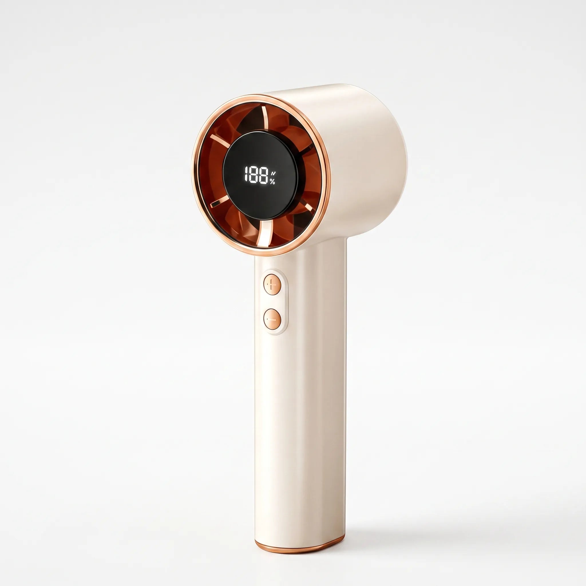 Håndholdt USB-Ventilator Med Digitalt Display | Genopladelig ABS Ventilator Til Personlig Køling | Rejser Og Daglig Brug | Vanero