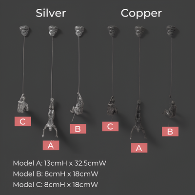 Kreatives Wandkunst Set | Kletternder Mann Dekor Ornament für Einzigartige Wohnästhetik | Vanero