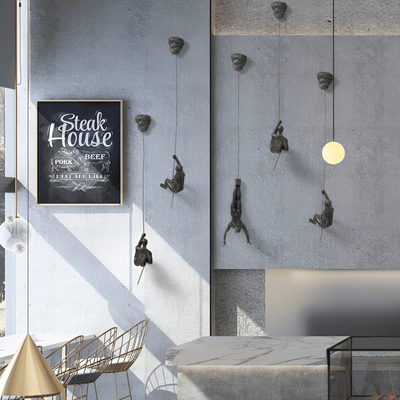 Kreatives Wandkunst Set | Kletternder Mann Dekor Ornament für Einzigartige Wohnästhetik | Vanero