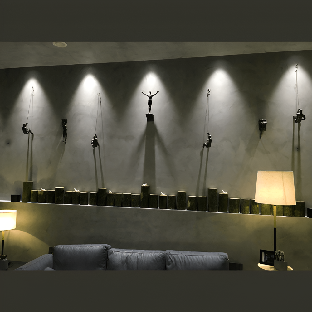 Kreatives Wandkunst Set | Kletternder Mann Dekor Ornament für Einzigartige Wohnästhetik | Vanero