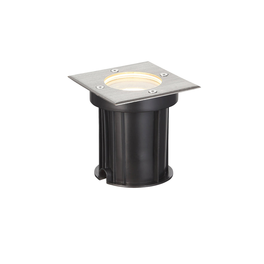 Firkantet GU10 Jordspot IP67 Design | Aluminium Rustfrit Stål Udendørs Armatur | Have Sti Indkørsel & Terrassebelysning | Vanero