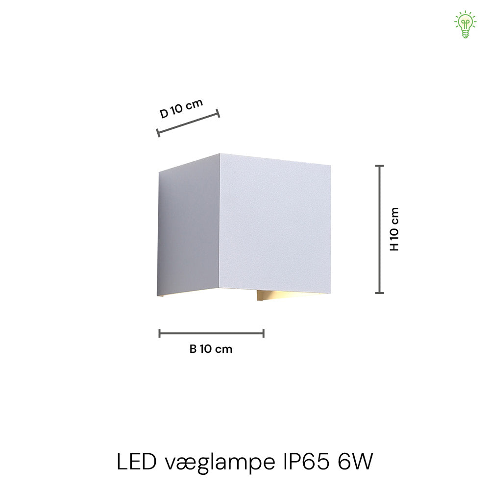 LED Væglampe | 12W Udendørs Sort | Vanero