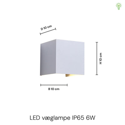 LED Væglampe | 12W Udendørs Sort | Vanero