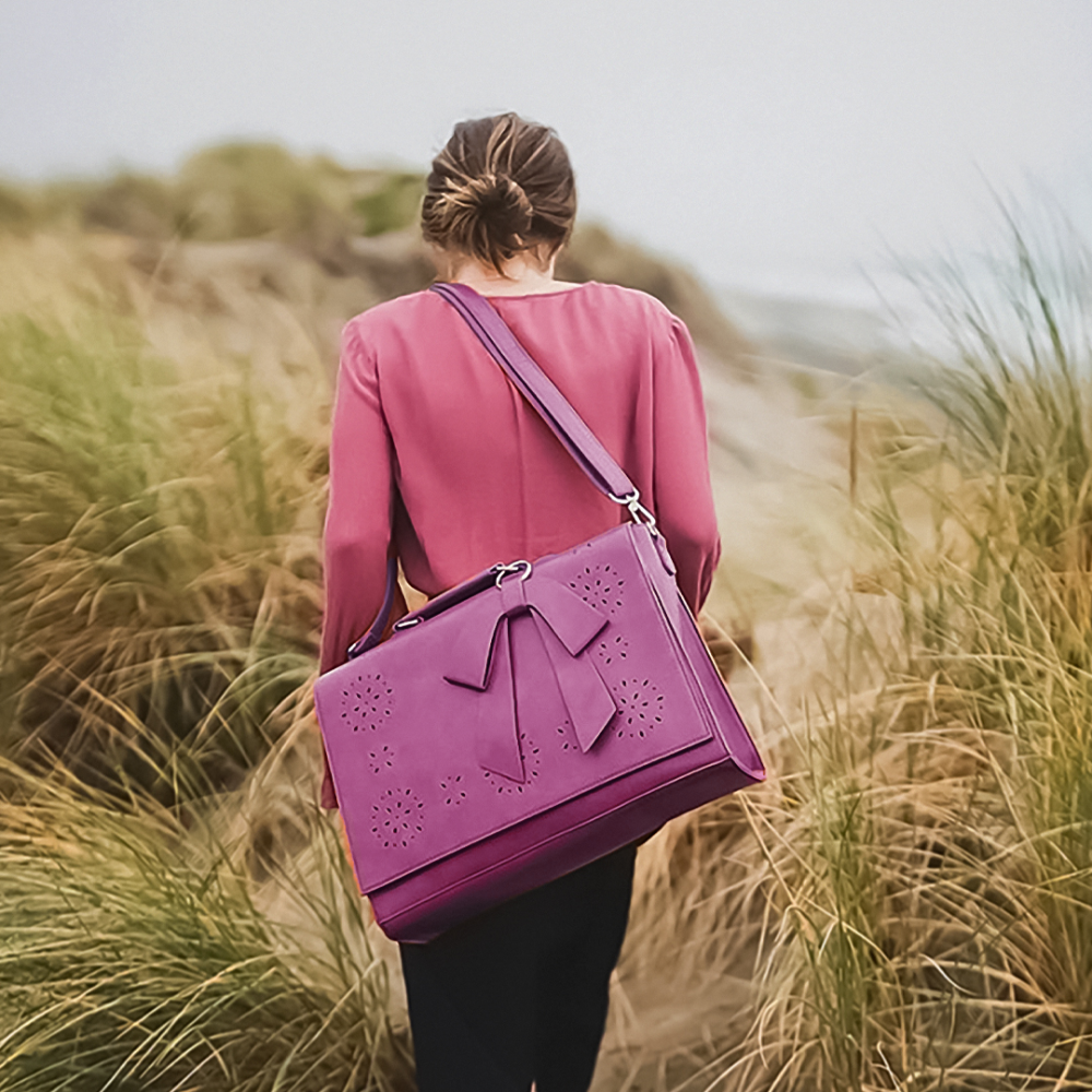 Skuldertaske Struktureret Materiale | Kompakt Pasform Crossbody Taske | Sløjfedetalje Design Til Hverdagsbrug & Anledninger | Vanero
