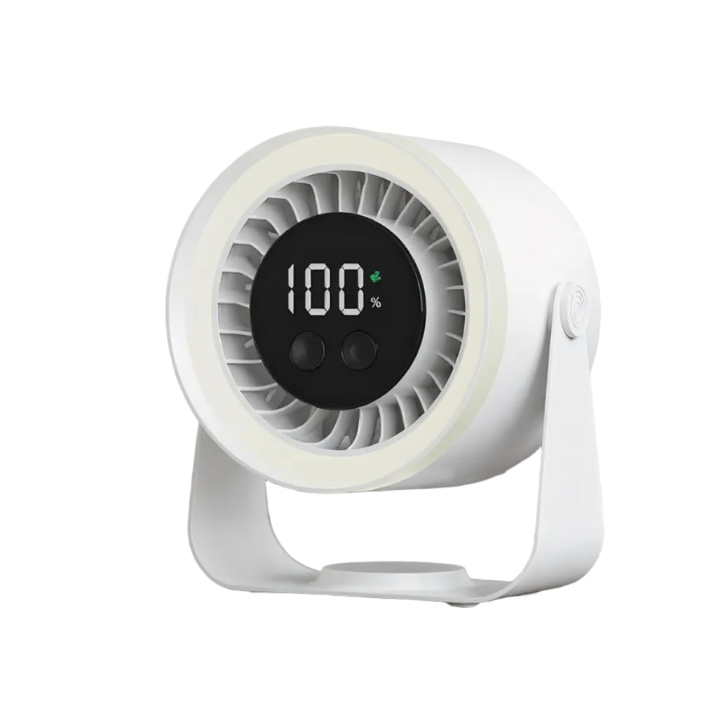 Bordventilator | Genopladelig ABS Ventilator Med 10 Hastigheder | Hjem Kontor Og Rejse | Vanero