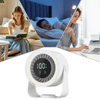 Bordventilator | Genopladelig ABS Ventilator Med 10 Hastigheder | Hjem Kontor Og Rejse | Vanero