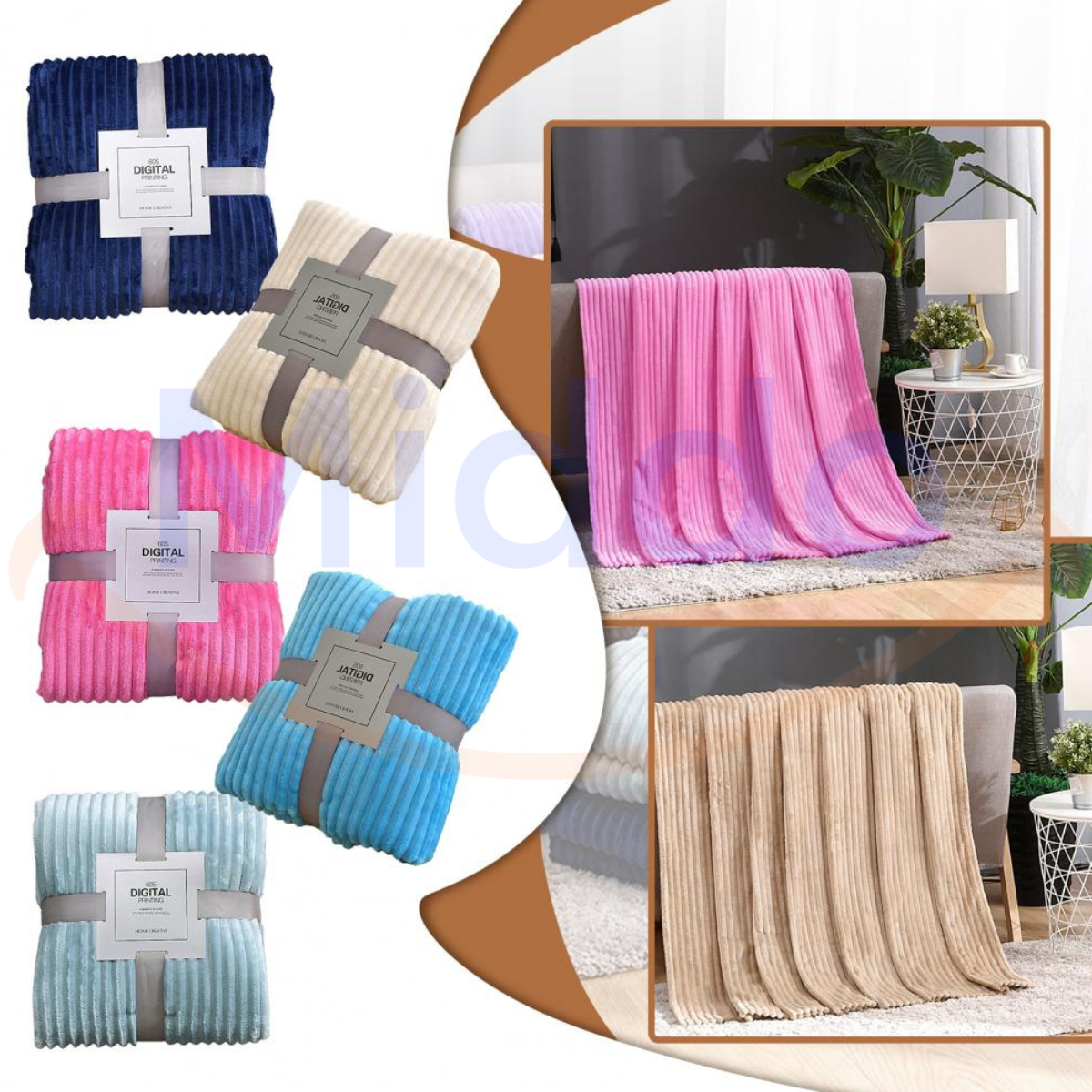 Velvet fleece tæppe | komfort og stil til alle årstider l Vanero