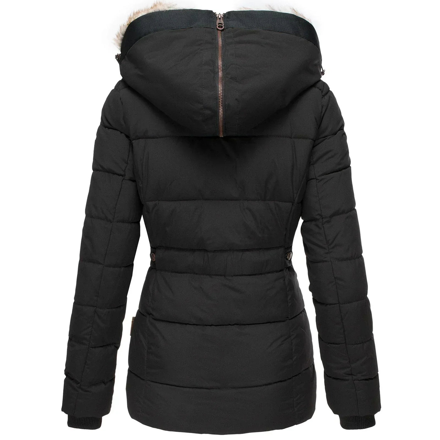 Aisa | Lang vinterfrakke Dame Regular Fit - Sort | Vanero