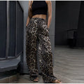 Dame Bukser Stretch Tekstilmateriale | Fleksibel Pasform Leopardmønstrede Bukser | Hverdagsdesign Til Fritid & Casual Brug | Vanero