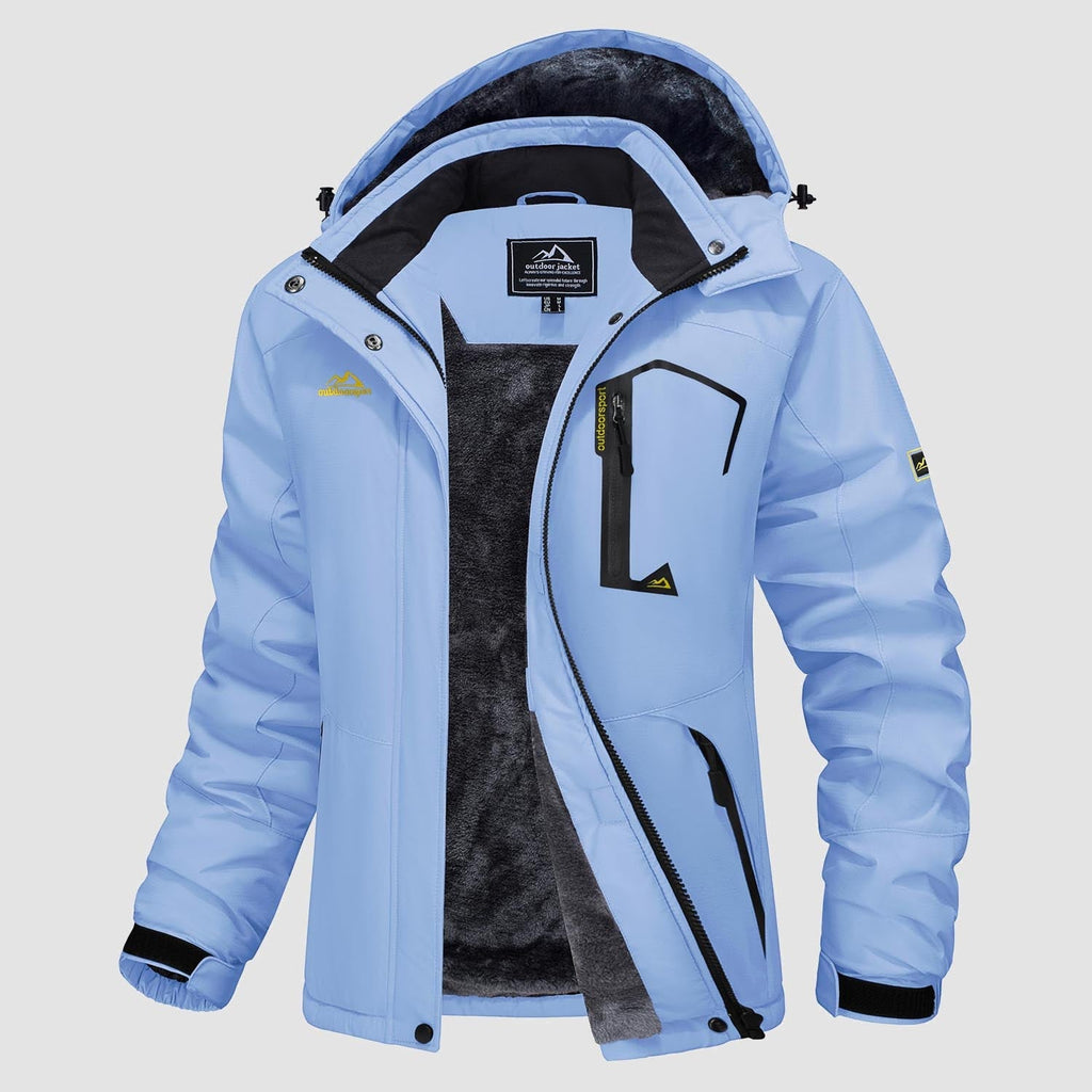 Char Polyester Med Fleecefor | Komfortabel Pasform Vinterjakke | Vandafvisende Hættedesign til Vintersport & Udendørs Brug | Vanero