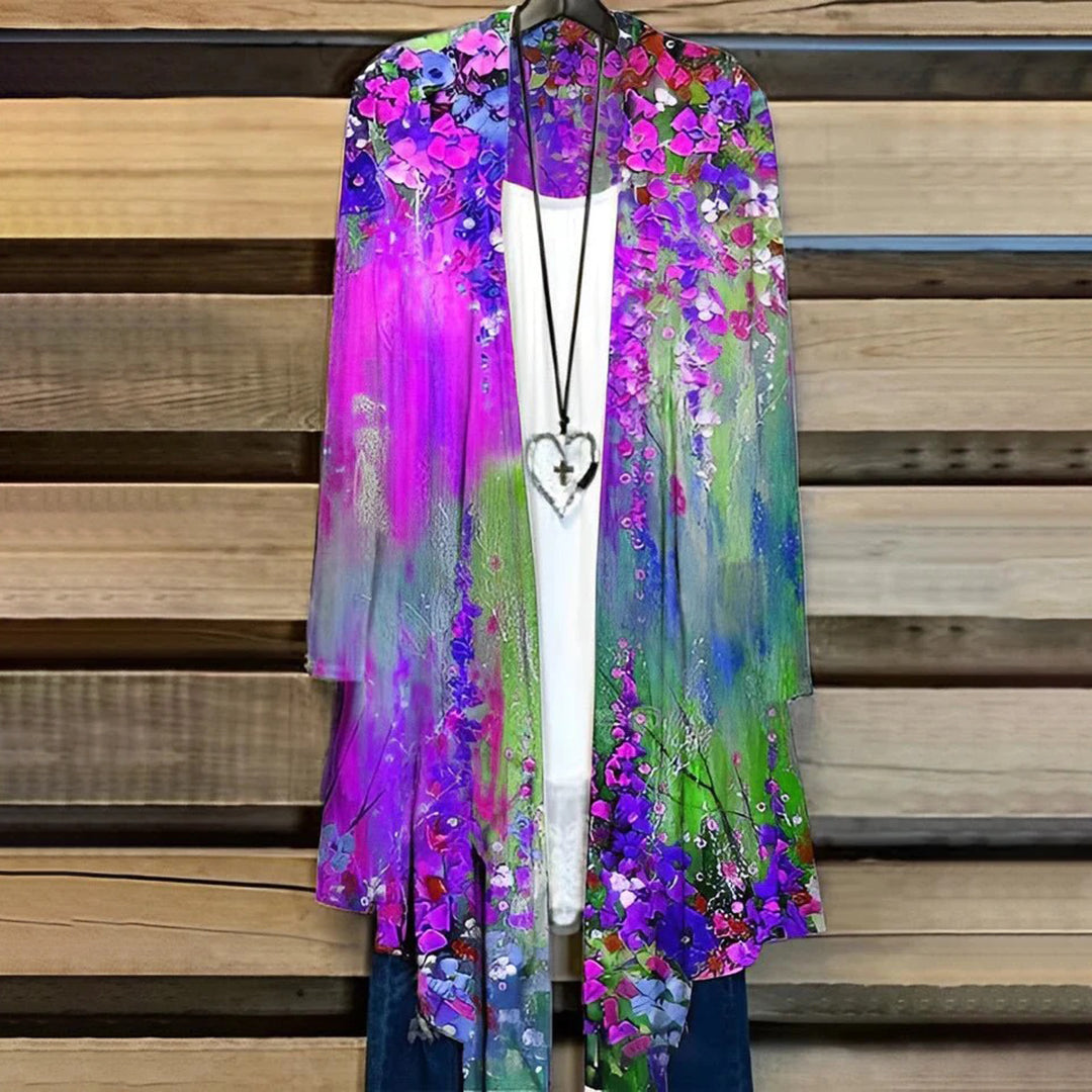 Boheme-inspireret Kimono | Polyester | Farverig & Fri l Vanero
